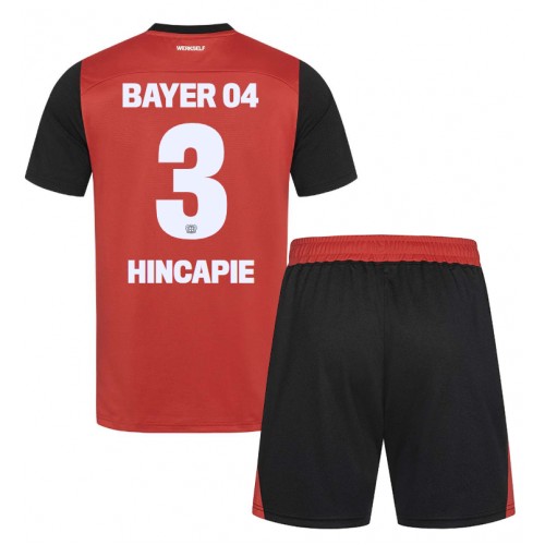 Dres Bayer Leverkusen Piero Hincapie #3 Domaci za djecu 2024-25 Kratak Rukav (+ kratke hlače)